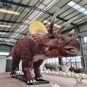 Parque de Atracciones Temático Interior Dino Amusement, Modelo Animado de Dinosaurio Gigante, Estatua de Dinosaurio <span class=keywords><strong>Real</strong></span> de Tamaño Natural, Triceratops Gigante para Público - Product Image 3