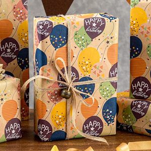 Birthday <b>Wrapping</b> <b>Paper</b> kraft <b>wrapping</b> <b>paper</b> Daily gift packaging <b>paper</b> for baby girl boy men women - Product Image 1