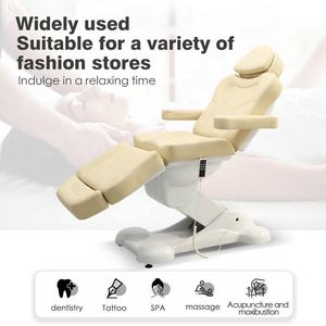 4 Motor Adjustable European Design Salon Cosmetic Electric Beauty <b>Bed</b> High-Density Sponge and Metal Frame Facial Care <b>Bed</b> - Product Image 6