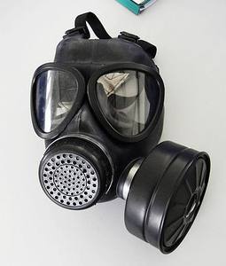 Masker Gas wajah penuh keselamatan, dengan Filter ganda masker tabung Respirator untuk Gas uap bahan kimia semprot pengecatan Gerinda debu - Product Image 5