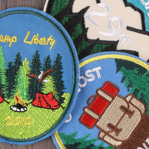 Nature Design Custom Patches Heat Transfer Fabric 100% Embroidery Embroidered Patch Custom Sew Iron on Patches for Clothing - Product Image 2