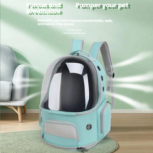 Sac à dos de transport pour animaux de compagnie de luxe transparent de haute qualité, grande capacité, pour chats et chiens, idéal pour les voyages en <span class=keywords><strong>moto</strong></span> - Product Image 2