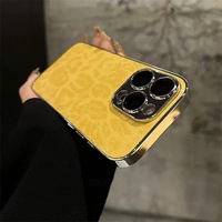 Coque de protection antichoc intégrale motif léopard pour iPhone 16 Pro Max et iPhone 15
