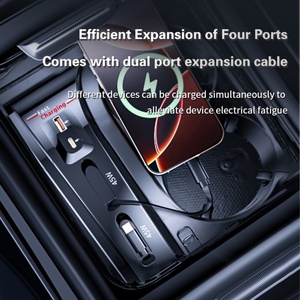 Station de charge rapide USB Type C filaire 12-24V avec surveillance pour la modification et l'amélioration des voitures Mercedes-Benz Classe C CLE (1994-2016) - Product Image 3