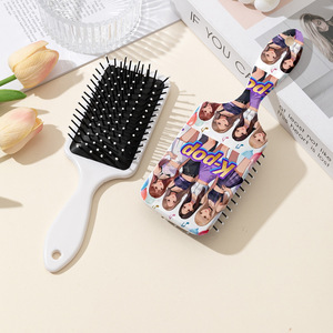 Escova de Cabelo com Estampa de Grupo Feminino K-<span class=keywords><strong>pop</strong></span> Mais Vendida, Escova Massageadora de Couro Cabeludo, Escova Alisadora e Pente para Estilização - Product Image 3