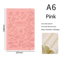 Cuadernos Personalizables con Cubierta de Cuero en Espiral, Hojas Sueltas, Diseño de Dibujos Animados, Impermeables, Reutilizables, Páginas Desprendibles, Regalo, Tamaños A5/A6