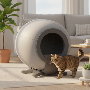 Nouvelle Litière Intelligente Automatique et Facile à Nettoyer pour <span class=keywords><strong>Chat</strong></span>, Grande Taille, pour Usage Domestique Intérieur, avec Faible Encombrement, Modèle 2026, pour le Marché Américain - Product Image 1