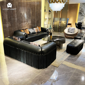 Set di <span class=keywords><strong>Mobili</strong></span> di Lusso Italiani di Alta Gamma per Soggiorno, Divano in Pelle Moderno di Design - Product Image 4