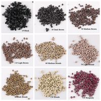 10 000 pièces/sac Micro-anneaux doublés de silicone 9 couleurs Outils d'extension capillaire Micro-perles en aluminium et silicone 4,0 mm 4,5 mm 5,0 mm 5,5 mm