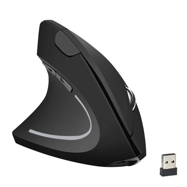 MQ Left Hand Vertical Wireless Mouse Ergonomic Rechargeable 2 4G USB Optical Mouse for PC Laptop Office
