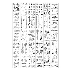 Autocollants de <span class=keywords><strong>tatouage</strong></span> temporaire semi-permanent papillon réaliste et fleur, imperméables et résistants à la transpiration, pour maquillage corporel féminin sur le bras - Product Image 5