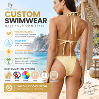 Grosir Kustom Tren Baru Wanita Bikini Segitiga Berhias Rhinestone Repreve Swimwear Baju Renang Berkualitas Tinggi Pantai OEM