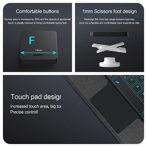 เคสฝาครอบคีย์บอร์ดไร้สาย<span class=keywords><strong>12</strong></span>.4นิ้วสำหรับ <span class=keywords><strong>Samsung</strong></span> <span class=keywords><strong>Galaxy</strong></span> <span class=keywords><strong>Tab</strong></span> <span class=keywords><strong>S7</strong></span> <span class=keywords><strong>FE</strong></span> <span class=keywords><strong>S7</strong></span> PLUS S8 PLUS S9 <span class=keywords><strong>FE</strong></span> - Product Image 3