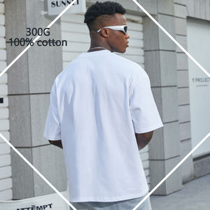 เสื้อยืดทรงบ็อกซี่ EHWUY สำหรับผู้ชาย เสื้อยืดพิมพ์ลายคุณภาพสูง เสื้อยืดผู้ชายผ้าคอตตอนหนา 300 กรัม เสื้อยืดโอเวอร์ไซส์ - Product Image 4