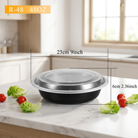 Boîte à lunch en plastique empilable pour micro-ondes 48OZ 1420ML, grande capacité, récipient de stockage alimentaire à emporter en plastique