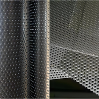 Maille perforée en acier inoxydable, plaque perforée en aluminium, maille en acier, maille métallique décorative perforée