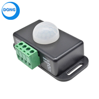 Saklar Sensor Gerak PIR DC 12V 24V, Saklar Lampu Detektor Inframerah IR Otomatis Dapat Disesuaikan