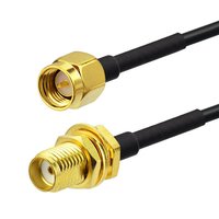 Cuivre RG174 RP pour SMA mâle à femelle MCX MMCX Fakra RG316 LMR200 RG58 câble d'antenne câble d'extension Coaxial à faible perte