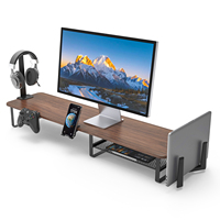 Support d'ordinateur double couche extensible et stable, best-seller en ligne, avec accessoires multifonctionnels pour moniteur de bureau