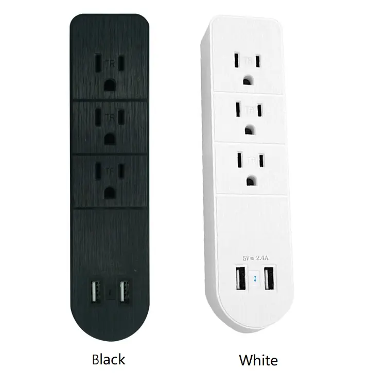 Nieuwe Trend Usa Power Overspanningsbeveiliging Elektrische Ac Way Outlet Cord Multi Usb Switch Plug Tafelblad Extension Socket