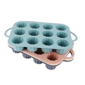 Petit moule à gâteau en <span class=keywords><strong>silicone</strong></span> 12 cavités, antiadhésif, résistant à la chaleur, compatible four et lave-vaisselle, outil de cuisson facile à démouler pour pouding et pâtisserie - Product Image 5