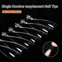 Pointes à ongles transparentes à demi-couverture ultra-mince OEM avec tailles de recharge Pointes étendues Nail Pro