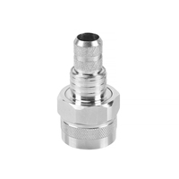 Connecteur mâle N Adaptateur à sertir mâle 1P Laiton Nickel DC IP67 Protection 50ohm TNC Nickel PCB RF LMR400 Câble Orientation droite