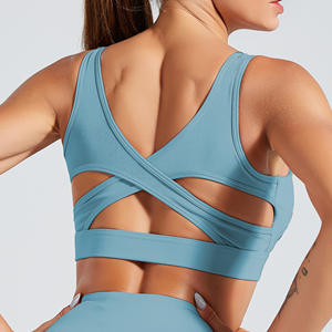 Nuovo Top Sportivo da Yoga alla Moda 2025, Canotta da Palestra per Donne, <span class=keywords><strong>Reggiseno</strong></span> Sportivo Incrociato Antiurto - Product Image 1