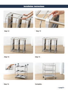 튼튼한 금속 구조물로 3 선반 스테인레스 스틸 병원 드레싱 트롤리 클리닉 치료 카트 - Product Image 6