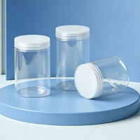 Bocaux d'Emballage Transparents en Plastique pour Aliments et Cosmétiques, Flacons en Plastique de 50 ml à 500 ml pour Bonbons et Crème Capillaire, Vente en Gros