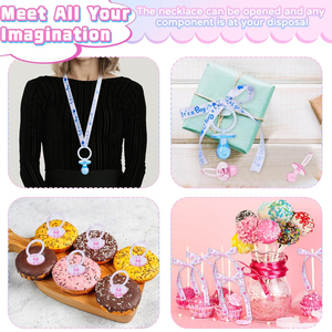 Mini sucettes en acrylique mignonnes 24 pièces pour baby shower, révélation du sexe, faveurs de fête pour fille et garçon, vente à chaud - Product Image 5