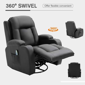 Sillón Reclinable Moderno VANBOW con 8 Puntos de Calor y Movimiento Extensible para Sala de Estar, Cuero Sintético 1292, Sillón Reclinable de Cuero 1292 - Product Image 2