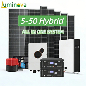 ระบบโซลาร์เซลล์ไฮบริดออลอินวัน LuminovaSolar 10KW 20KW 30KW 50KW พร้อมคอนโทรลเลอร์ MPPT และแบตเตอรี่ลิเธียมไอออนสำหรับเก็บพลังงานภายในบ้าน - Product Image 1