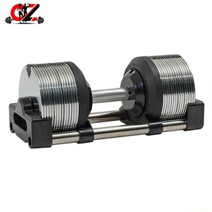 CZFIT Adjustable Dumbbells 16kg 20kg 24kg Quick-Adjust, Breathable Unisex Steel <b>Free</b> <b>Weight</b> HighQuality Fitness Equipment Unisex - Product Image 1