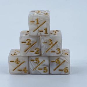 Marca mágica 16mm dados de plástico acrílico multiusos entretenimiento esquina cuadrada +-dados de juego de resta de adición - Product Image 6