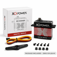 Servomoteur numérique sans balais étanche XQ-BLS8125D 25kg, engrenage en acier inoxydable, aluminium CNC, 8.4V, vente en gros OEM