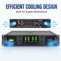 Amplificateur de puissance professionnel AD408 2 canaux 800W*4, montage en rack, amplificateur PA avec écran LCD pour système sonore de scène, karaoké, bar