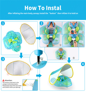 Nuevo Flotador de Natación para Bebés con Visera Solar, Flotador Inflable para Bebés, Anillo de Natación para Niños, Círculo de Baño para Piscina - Product Image 4