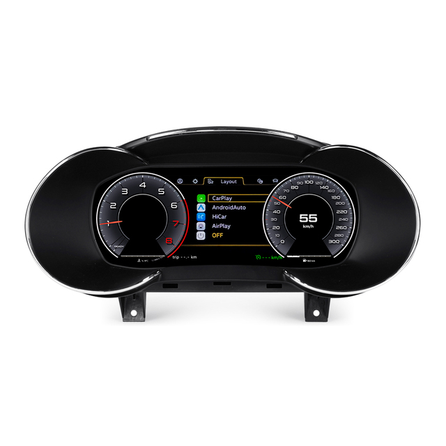 High Quality 12.3 Inch Digital LCD Digital Cluster With CarPlay Linux System Speedometer Dashboard for Audi A3 2013-2020