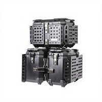 Vente en gros de boîtes latérales pour scooter, coffre pour véhicule électrique, 45L, multifonctionnel, blindé, noir, en alliage d'aluminium pour moto
