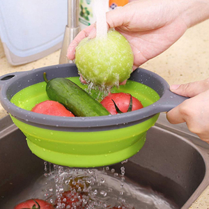 Cuillère <span class=keywords><strong>passoire</strong></span> en silicone de qualité alimentaire, forme <span class=keywords><strong>ronde</strong></span>, égouttoir plat, <span class=keywords><strong>passoire</strong></span> et égouttoir - Product Image 6