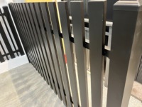 Système de balustrade en verre en alliage d'aluminium couleur cuivre pour escalier et balcon intérieur/extérieur, finition noir mat antirouille