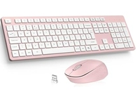 Ensemble clavier souris ergonomique sans fil 2.4GHz USB 12 raccourcis multimédia Mini Slim Ergonomic Design