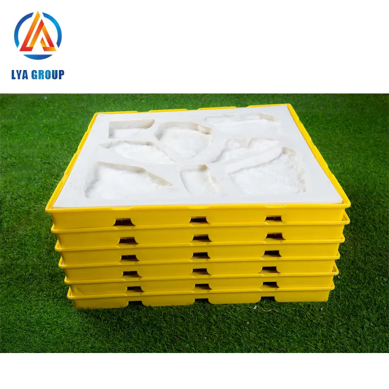 Artificial stone veneer ledge stone production technologies from polyurethane silicone molds