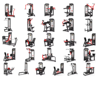 Mesin Press bahu pilihan Pin peralatan Gym komersial