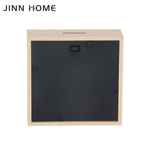 Caja <span class=keywords><strong>de</strong></span> ahorro <span class=keywords><strong>de</strong></span> dinero <span class=keywords><strong>de</strong></span> vidrio <span class=keywords><strong>de</strong></span> madera cuadrada decoración del hogar hucha transparente para niños - Product Image 5