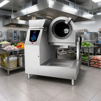 Machine à frire commerciale semi-automatique SEMIKRON SMK-TS-15L, cuve basculante robotisée, en acier inoxydable, équipement gaz/électrique