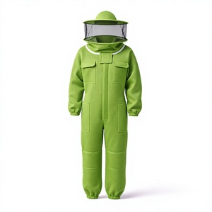 Traje de Apicultura Transpirable de Algodón Verde con Velo de Malla, Ajuste Holgado para Uso en Fábrica o Taller - Product Image 1