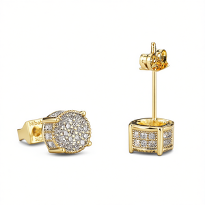 Orecchini di Diamanti Mibab in Oro Massiccio 18K, Taglio Brillante Rotondo, Colore H, Diamanti Naturali, Stile Classico per Uso Quotidiano Femminile - Product Image 1