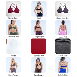 Reggiseno Sportivo NCLAGEN da Donna con Fascia Incrociata Frontale, Supporto Elevato, Push-up, per Palestra, <span class=keywords><strong>Fitness</strong></span>, Corsa, Yoga, <span class=keywords><strong>Sexy</strong></span> - Product Image 2